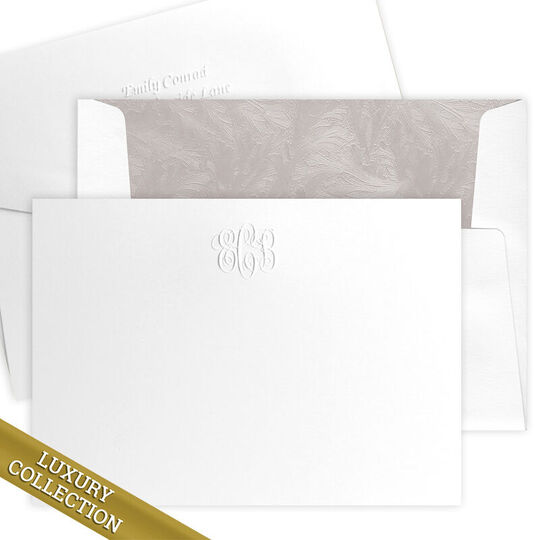 Luxury Conrad Flat Note Card Collection - Embossed